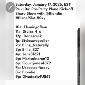 1/17 UNLISTED Fashion Sky Train. As Described In Live Show. You R Not Alone🦩